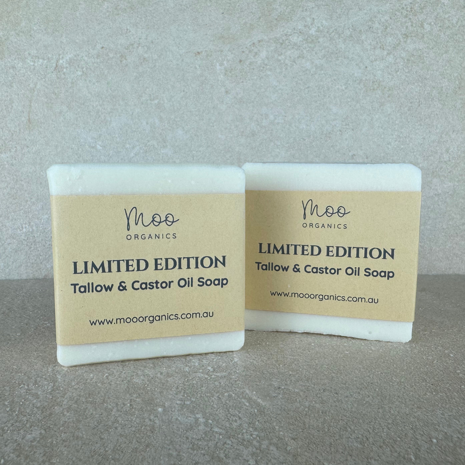 Tallow and castor oil soap made with grass-fed beef tallow and castor oil, gently cleansing and deeply nourishing the skin while supporting hydration and a healthy, balanced complexion