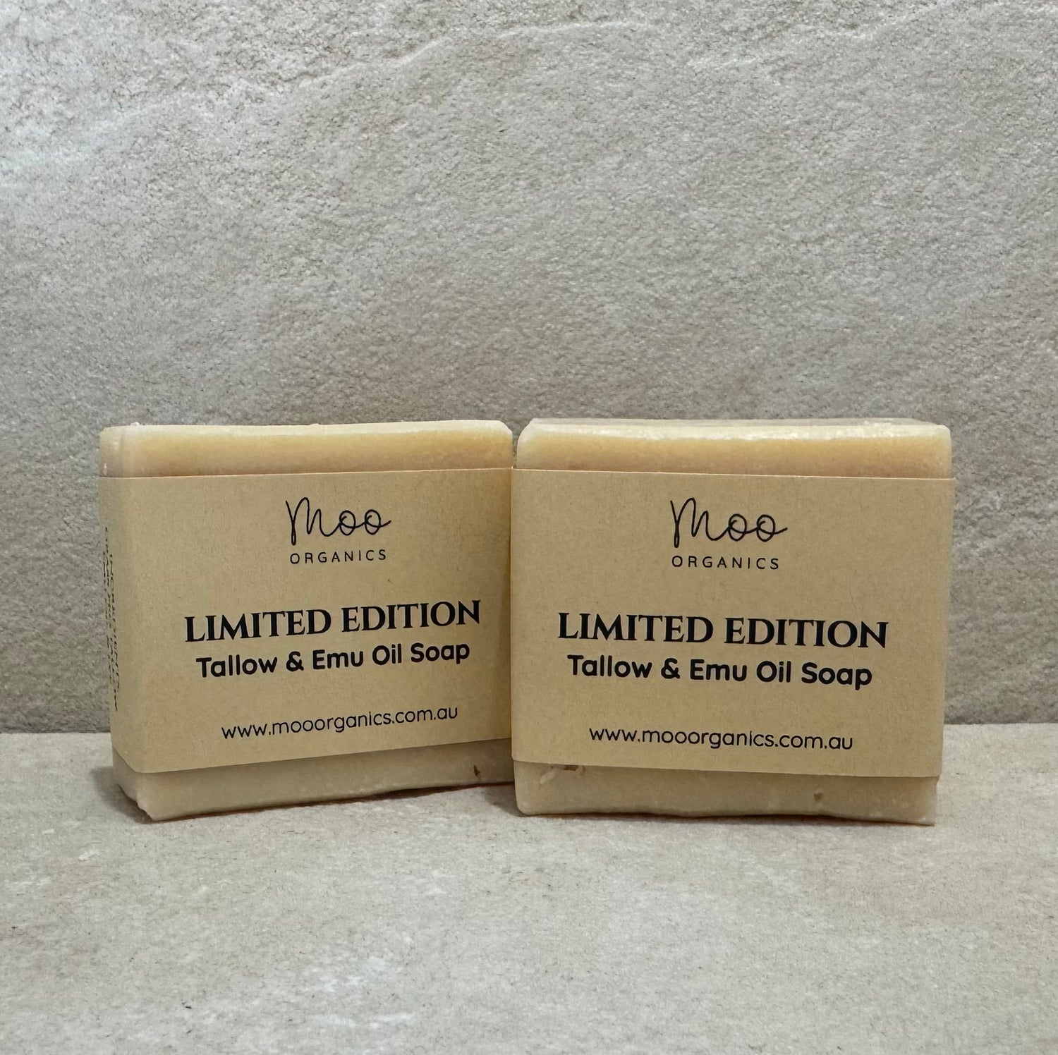 Tallow and emu oil soap made with grass-fed beef tallow and emu oil to deeply nourish, soothe, and cleanse dry or sensitive skin without chemicals